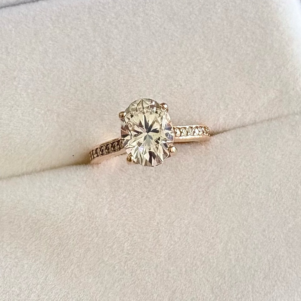 2.3 ct. Moissanite Rose Gold Engagement Ring